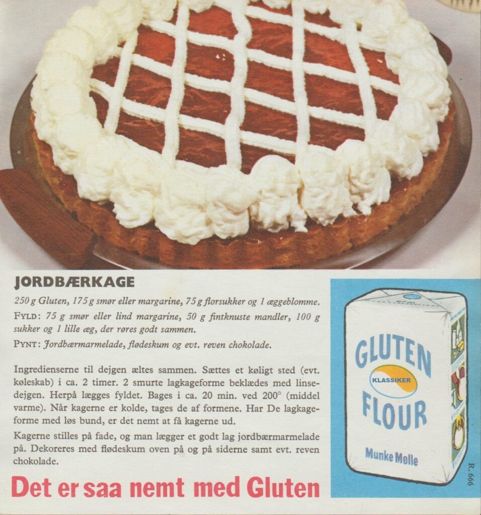 Gammel Amo Gluten bageopskrift. Opskriften findes på billedet.